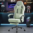 Chaise de bureau ergonomique TUYOHW avec siège à ressorts ensachés, chaise de jeu de 300 lb avec coussin lombaire réglable et repose-pieds pour adultes et étudiants