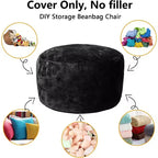 300gsm 100% Polyester PV Fleece Lazy Sofa Cover Black 150x65cm Home Decor