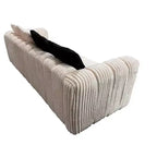 GDFStudio Croton 82.68 Modern Corduroy 3-Seater Sofa with Metal Legs