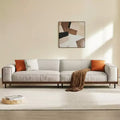 Luck Live Contemporary sofas 111.81in Cotton sofa suitable for living room, with 3 pillows&Removable Slipcover/Gray