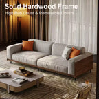 Luck Live Contemporary sofas 111.81in Cotton sofa suitable for living room, with 3 pillows&Removable Slipcover/Gray