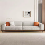 Luck Live Contemporary sofas 111.81in Cotton sofa suitable for living room, with 3 pillows&Removable Slipcover/Gray