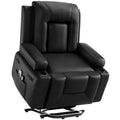 Oversized Power Lift Recliner Chair, Home Theater Seating with Lumbar Support, Faux PU Leather Recliner Sofa Adjustable Back and Legs