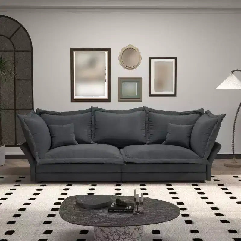 Canapé moderne 90,55, canapé rembourré confortable avec coussins, causeuse convertible pour salon, chambre, appartement, bureau