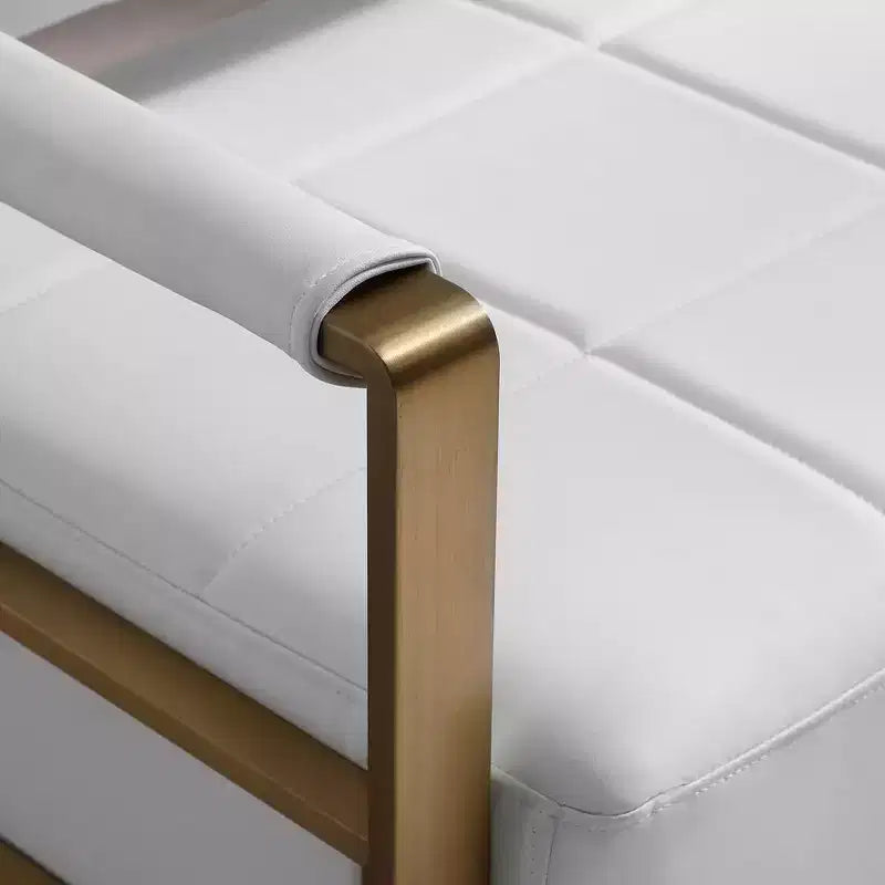 57.9 W Loveseat Sofa, 2 Seat Couch With Metal Armrests, Wide Thick Backrest, High-density Foam Seat Padded, Accent Love Seats