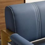 57.9 W Loveseat Sofa, 2 Seat Couch With Metal Armrests, Wide Thick Backrest, High-density Foam Seat Padded, Accent Love Seats