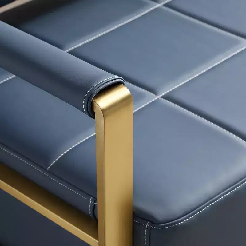 57.9 W Loveseat Sofa, 2 Seat Couch With Metal Armrests, Wide Thick Backrest, High-density Foam Seat Padded, Accent Love Seats