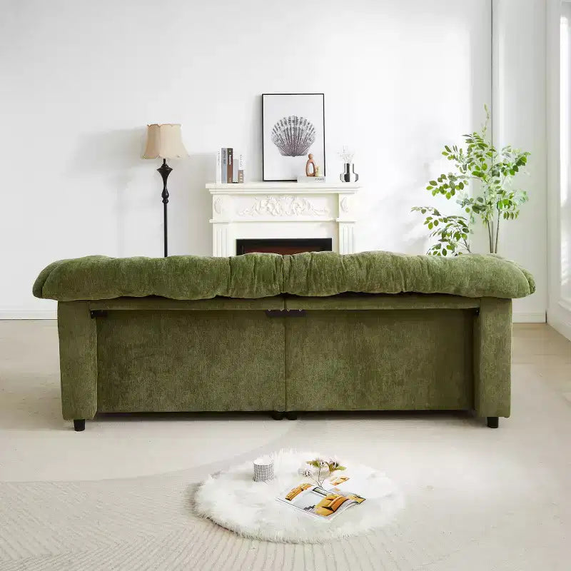 Zeus & Ruta 94.8 Modern Chenille Cloud Sofa with Deep Seat for for Living Room, Bedroom, Office