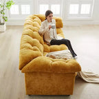 Zeus & Ruta 94.8 Modern Chenille Cloud Sofa with Deep Seat for for Living Room, Bedroom, Office
