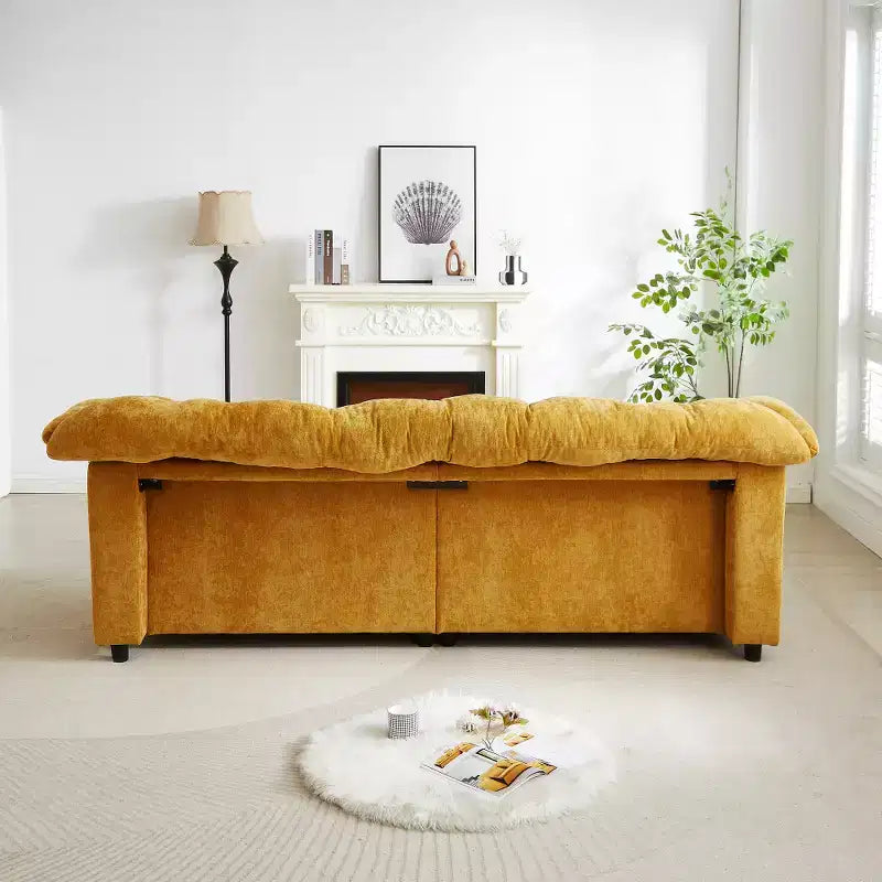 Zeus & Ruta 94.8 Modern Chenille Cloud Sofa with Deep Seat for for Living Room, Bedroom, Office