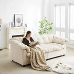 Zeus & Ruta 94.8 Modern Chenille Cloud Sofa with Deep Seat for for Living Room, Bedroom, Office