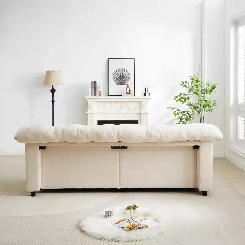 Zeus & Ruta 94.8 Modern Chenille Cloud Sofa with Deep Seat for for Living Room, Bedroom, Office