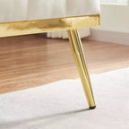 Causeuse rembourrée avec 2 oreillers, pieds en métal, canapé-lit en mousse pour chambre d'amis, bureau, salon.