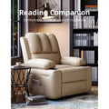 Oversize 27 Recliner Chair, Single PU Leather Sofa with Side Pocket, Chaise Lounge Reclining Seat with 2 Cup Holders for Living Room, Bedroom