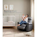 Oversized Recliner Chair - PU Leather Manual Recliner for Adults, Comfy Reclining Chair with Overstuffed Arms and Back, Side Pocket, Single Sofa