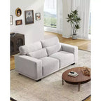 Causeuse moderne de 65 po avec sièges profonds et accoudoirs larges, causeuse pour salon, causeuse confortable avec capacité de poids maximale de 300 lb