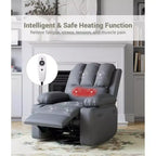 Oversized Recliner Chairs with Heat and Massage - 360 Swivel Lazy Recliner Chair for Adults Holder for Living Rooms, Bedrooms and Nurseries
