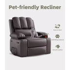 Oversized Recliner Chairs with Heat and Massage - 360 Swivel Lazy Recliner Chair for Adults Holder for Living Rooms, Bedrooms and Nurseries