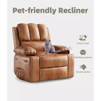 Oversized Recliner Chairs with Heat and Massage - 360 Swivel Lazy Recliner Chair for Adults Holder for Living Rooms, Bedrooms and Nurseries