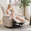 Power Lift Recliner Chair for Elderly - Electric Massage & Heat Recliner with 45 Assist Stand, Swivel Rocker with Cup Holders, Reclining Lounge