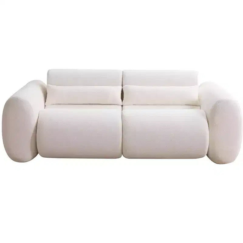 Canapé 3 places moderne Christopher Knight Home Orvik 79 en tissu bouclé avec accoudoirs arrondis