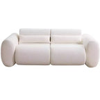 Canapé 3 places moderne Christopher Knight Home Orvik 79 en tissu bouclé avec accoudoirs arrondis