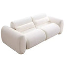 Canapé 3 places moderne Christopher Knight Home Orvik 79 en tissu bouclé avec accoudoirs arrondis