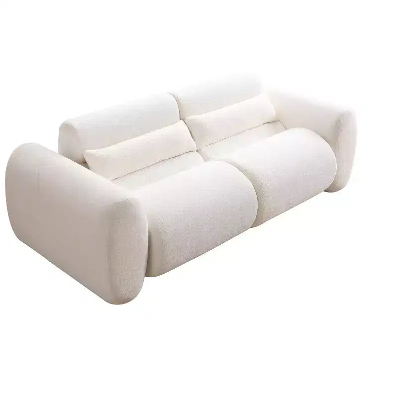 Canapé 3 places moderne Christopher Knight Home Orvik 79 en tissu bouclé avec accoudoirs arrondis