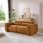 Canapé 3 places moderne Christopher Knight Home Orvik 79 en tissu bouclé avec accoudoirs arrondis