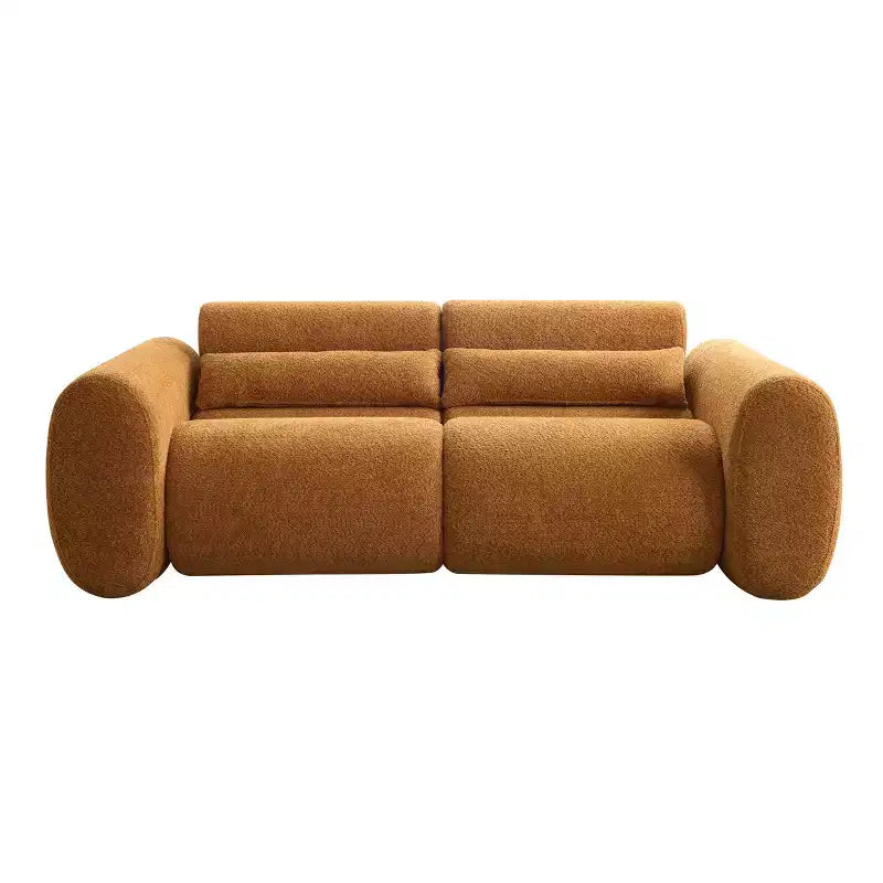 Canapé 3 places moderne Christopher Knight Home Orvik 79 en tissu bouclé avec accoudoirs arrondis