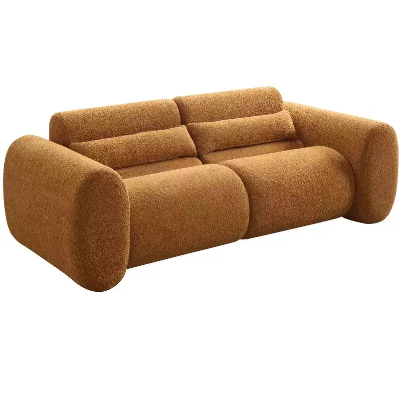 Canapé 3 places moderne Christopher Knight Home Orvik 79 en tissu bouclé avec accoudoirs arrondis