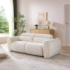 Canapé 3 places moderne Christopher Knight Home Orvik 79 en tissu bouclé avec accoudoirs arrondis