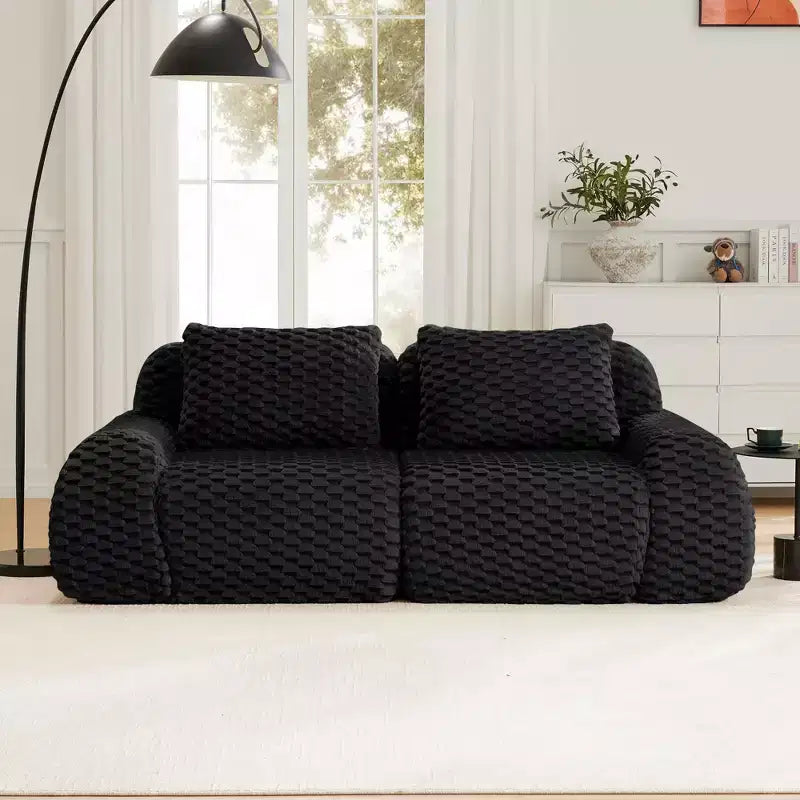 82 Modern Modular Sectional Sofa for Living Room,Flannelette Fabric,highly textured,Oversized 2-Seater Couch with Deep Seat