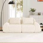 82 Modern Modular Sectional Sofa for Living Room,Flannelette Fabric,highly textured,Oversized 2-Seater Couch with Deep Seat
