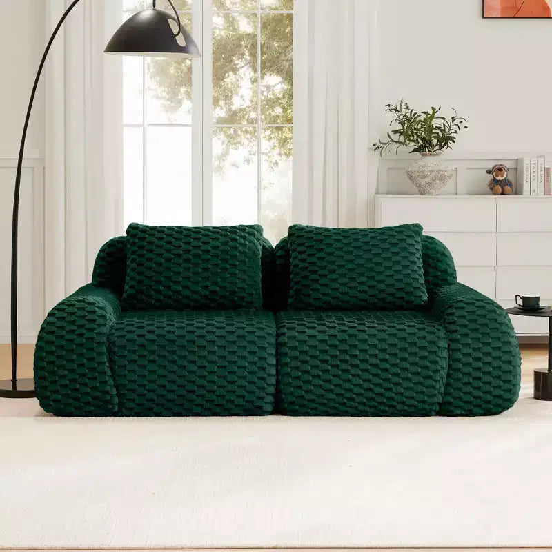 82 Modern Modular Sectional Sofa for Living Room,Flannelette Fabric,highly textured,Oversized 2-Seater Couch with Deep Seat