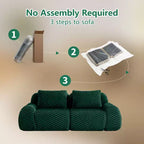 82 Modern Modular Sectional Sofa for Living Room,Flannelette Fabric,highly textured,Oversized 2-Seater Couch with Deep Seat