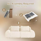 82 Modern Modular Sectional Sofa for Living Room,Flannelette Fabric,highly textured,Oversized 2-Seater Couch with Deep Seat