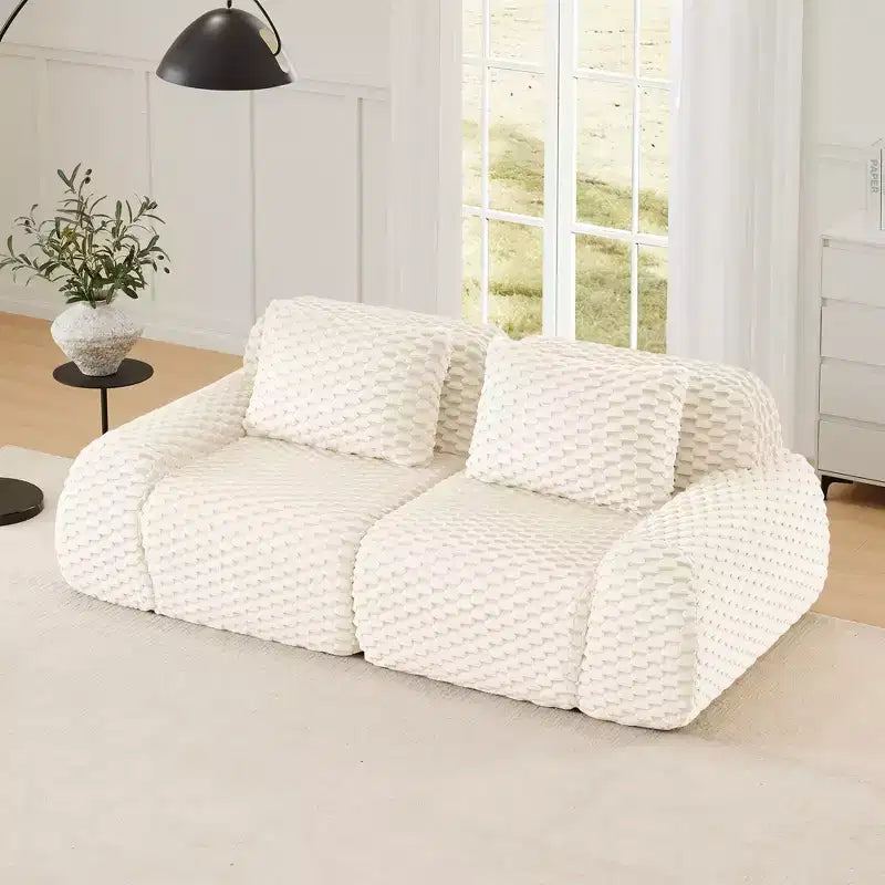 82 Modern Modular Sectional Sofa for Living Room,Flannelette Fabric,highly textured,Oversized 2-Seater Couch with Deep Seat