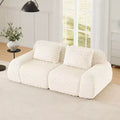 82 Modern Modular Sectional Sofa for Living Room,Flannelette Fabric,highly textured,Oversized 2-Seater Couch with Deep Seat