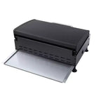 Okak Stainless Steel Propane Grill with 3 Burners, Portable Grill with Adujustable Bottons, Outdoor Grill for BBQ, Camping, Black+Silver