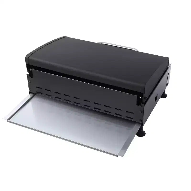 Okak Stainless Steel Propane Grill with 3 Burners, Portable Grill with Adujustable Bottons, Outdoor Grill for BBQ, Camping, Black+Silver