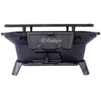 Barbecue rectangulaire Okak avec cadre en fonte, barbecue portable avec plancha en fonte, grils à charbon durables pour le camping, la randonnée, noir
