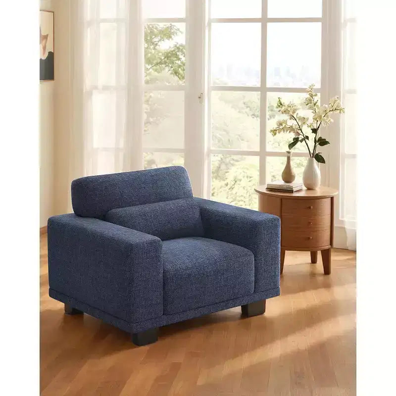 40 In Modern Deep-Seated Wide-Arm Single Sofa, Living Room Single Sofa, Comfortable Single Sofa with a Maximum Weight Capacity of 300 lbs