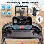 Smart Folding Treadmill with Incline  7.5 MPH, 2.5HP Quiet Motor, 300 lbs Capacity, App & Bluetooth Control for Home Fitness