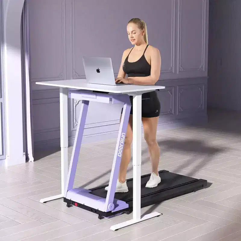 Tapis de course pliable connecté DeerRun A1 Pro Move entièrement nouveau 2026 avec inclinaison de 6 %, 350 lb, 10 mi/h