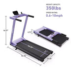 Tapis de course pliable connecté DeerRun A1 Pro Move entièrement nouveau 2026 avec inclinaison de 6 %, 350 lb, 10 mi/h