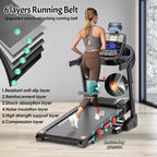 3-in-1 Folding Treadmill for Home 12mph, 4.8HP Running Treadmills with 20% Auto Incline, 400lbs Capacity, 71Programs, 18'' Wide Deck, Knee Support