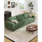 89 inch living room sofa, 3-seater sofa with wide armrests and deep seats, comfortable 3-layer sofa, sofa with detachable and washable lid
