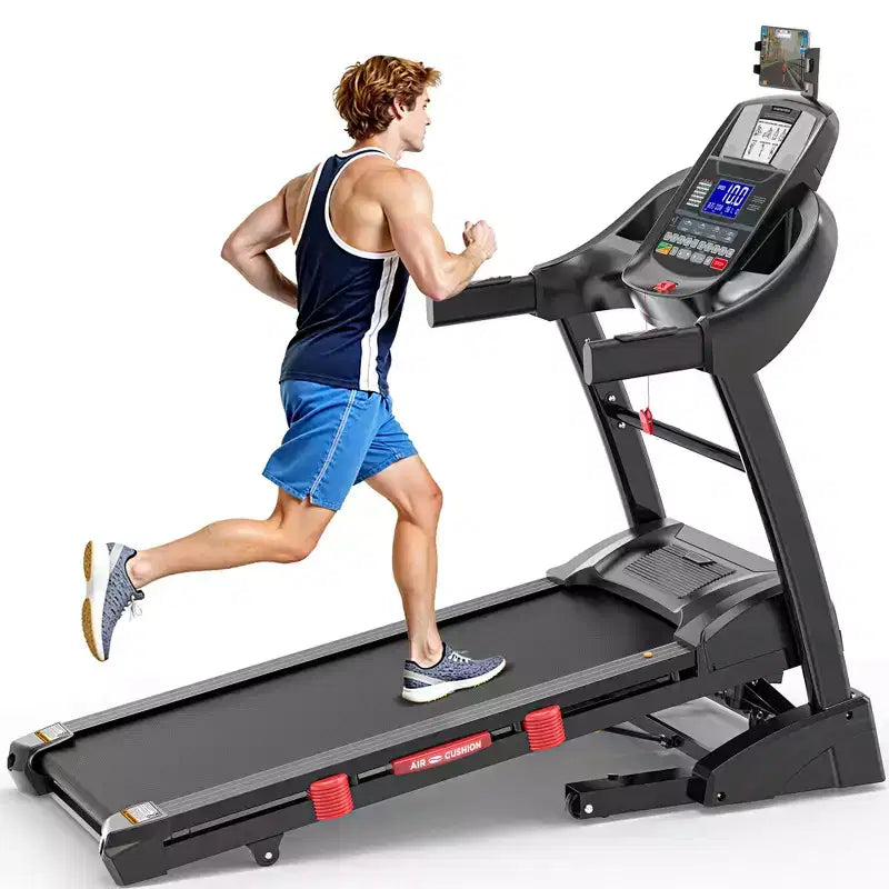 Foldable Treadmill with 20% Auto Incline, 300LB Capacity, Smart App Control, Shock Absorption Belt, Heart Rate Monitor, Home Gym Running Machine