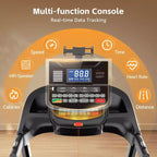 Tapis de course domestique de 181 kg avec inclinaison de 20 %, tapis de course pliable de 5,0 CV pour l'exercice, 1-19,3 km/h, contrôle via application, absorption des chocs, soutien des genoux